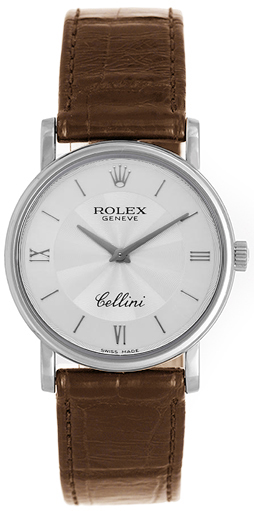 Rolex Cellini Silver Ladies Watch 5115-9 
