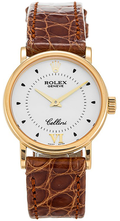 Rolex Cellini White Ladies Watch 6110-8 