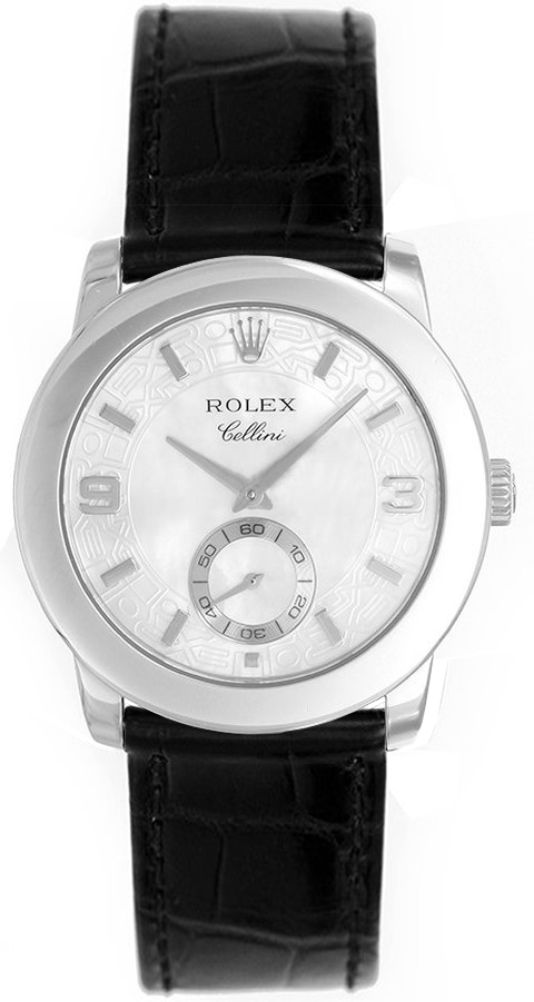 Rolex Cellini Pearl White Ladies Watch 5240-6 