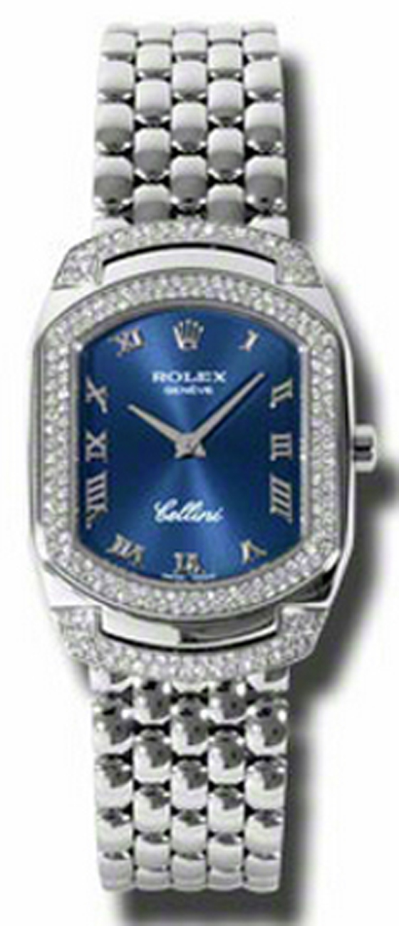 Rolex Cellini Blue Ladies Watch 6693-9 