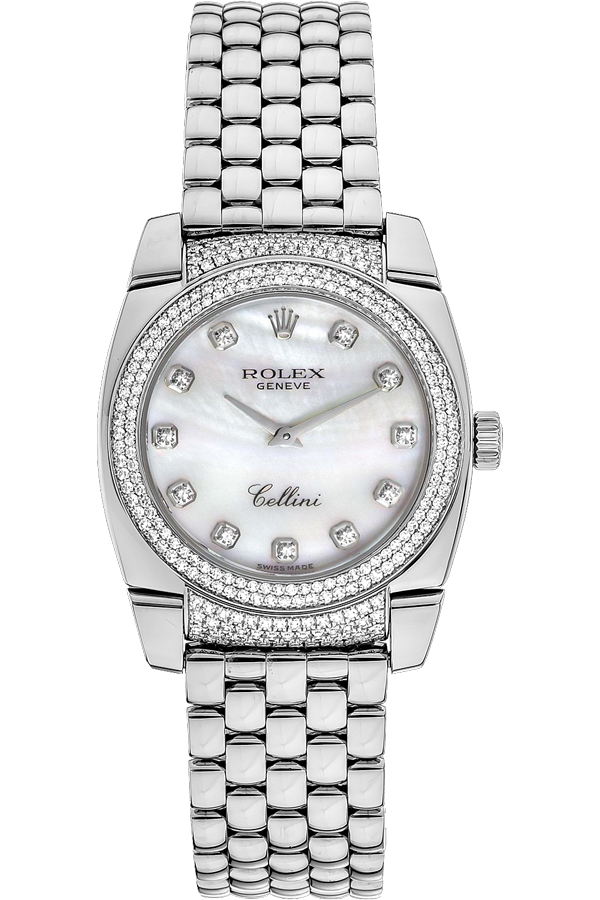 Rolex Cellini Pearl White Ladies Watch 6311-9 
