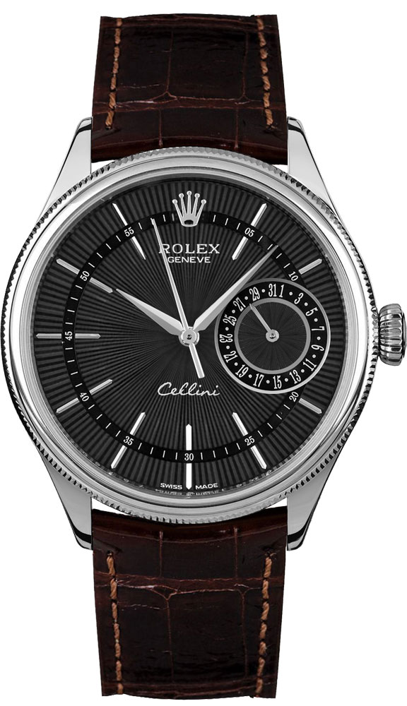 Rolex Cellini Self winding Automatic Black Mens Watch 50519-BLKB 