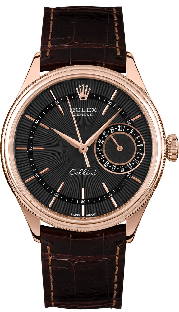 Rolex Cellini Self winding Automatic Black Mens Watch 50515-0010 