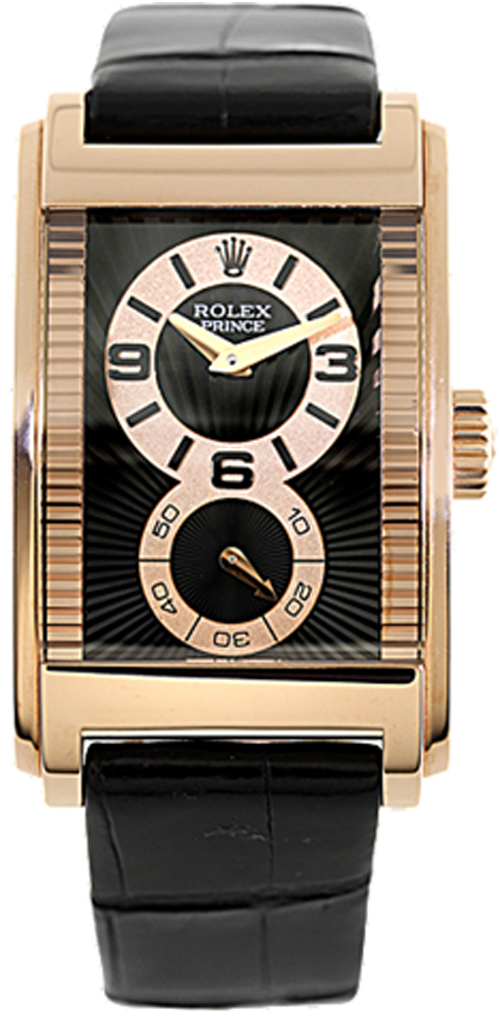 Rolex Cellini Manual Winding Black Mens Watch 54425 