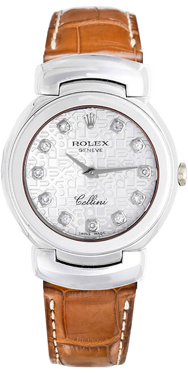 Rolex Cellini Silver Ladies Watch 6621-9 