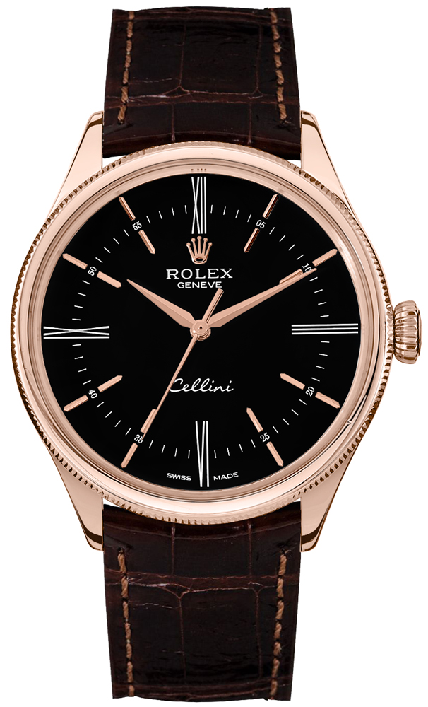 Rolex Cellini Self winding Automatic Black Mens Watch 50505-0008 