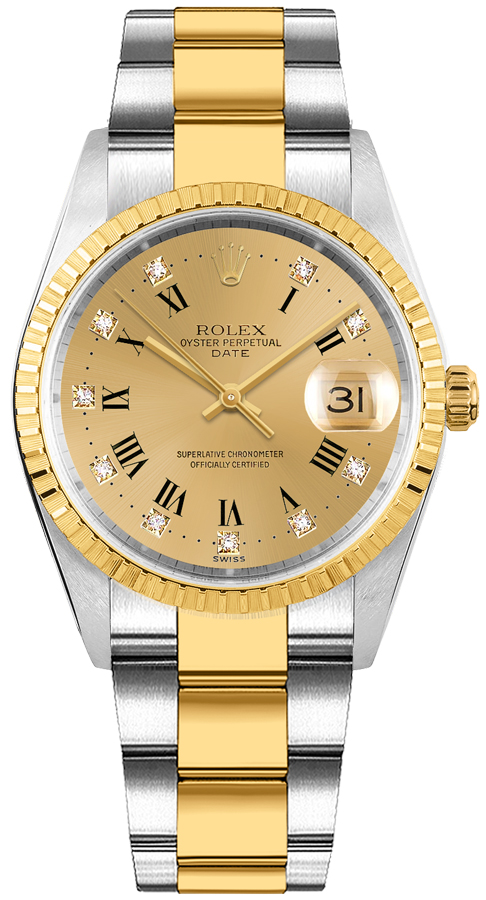 Rolex Oyster Perpetual Self winding Automatic Champagne Mens Watch 15223-CHPDRO 