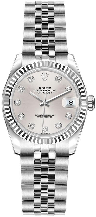 Rolex Lady-Datejust Self winding Automatic Silver Watch 179174-0031 