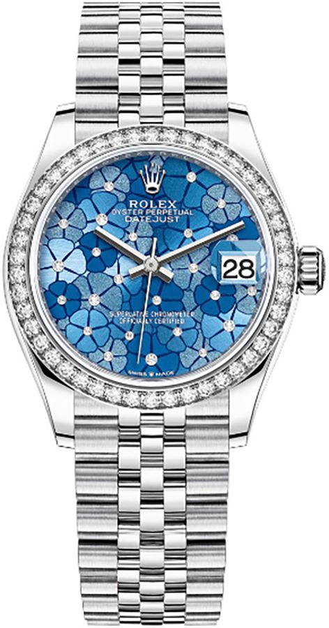 Rolex Datejust Self Winding Automatic Blue Ladies Watch 278384RBR-0040 