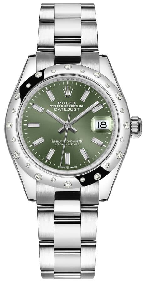 Rolex Datejust Self Winding Automatic Green Ladies Watch 278344RBR-0019 