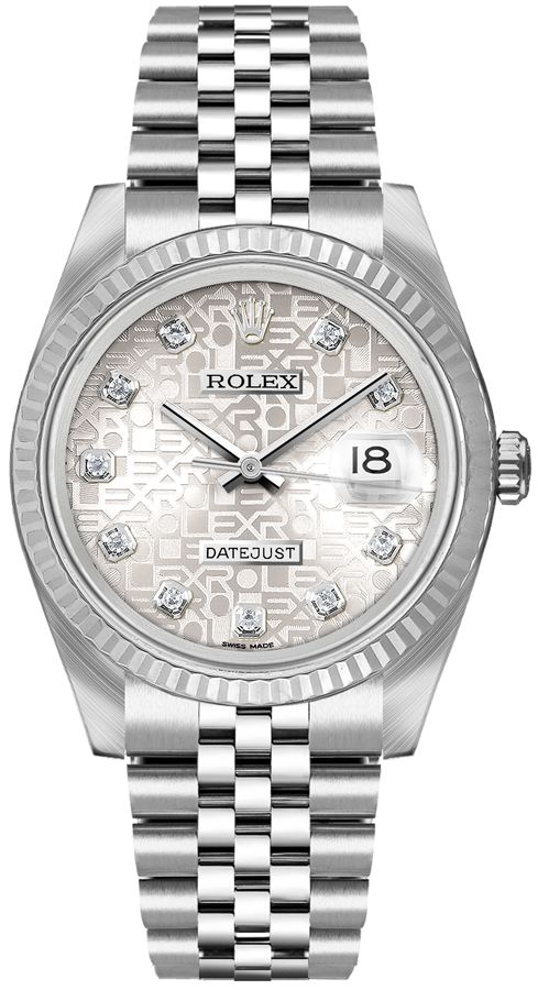 Rolex Datejust Self Winding Automatic Silver Unisex Watch 16234-SLVDJJ 