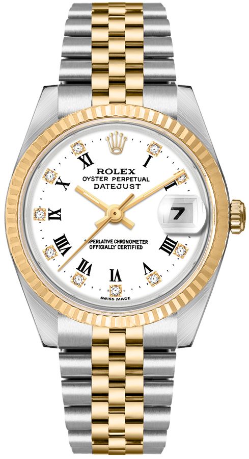 Rolex Datejust Self winding Automatic White Unisex Watch 16233-WHTDRJ 