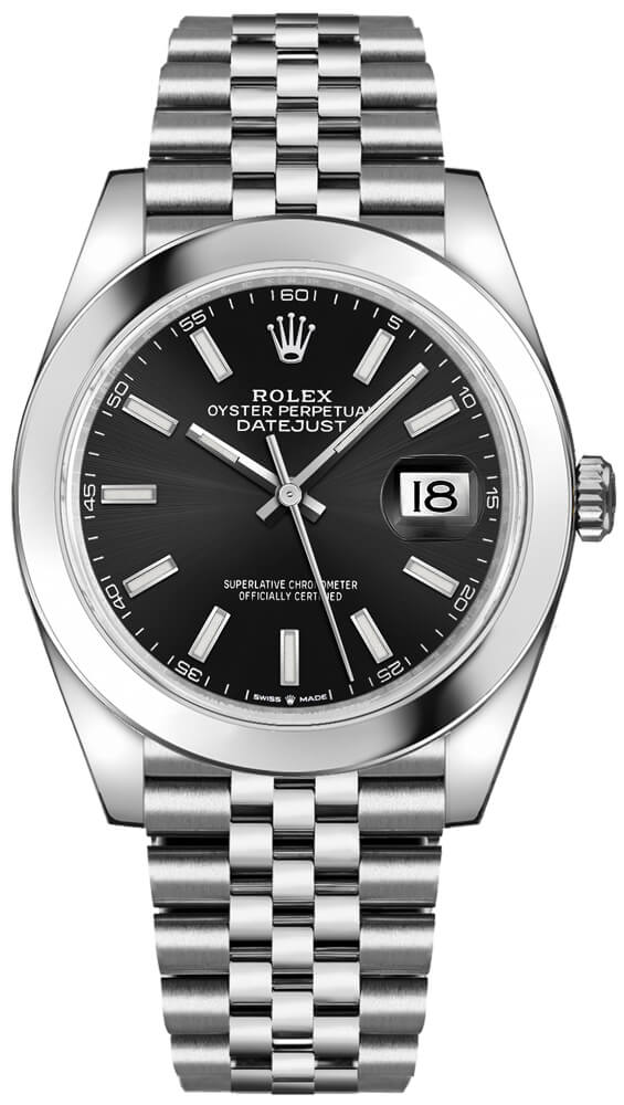 Rolex Datejust Self winding Automatic Black Watch 126300-0012 
