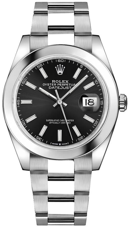 Rolex Datejust Self winding Automatic Black Mens Watch 126300-0011 