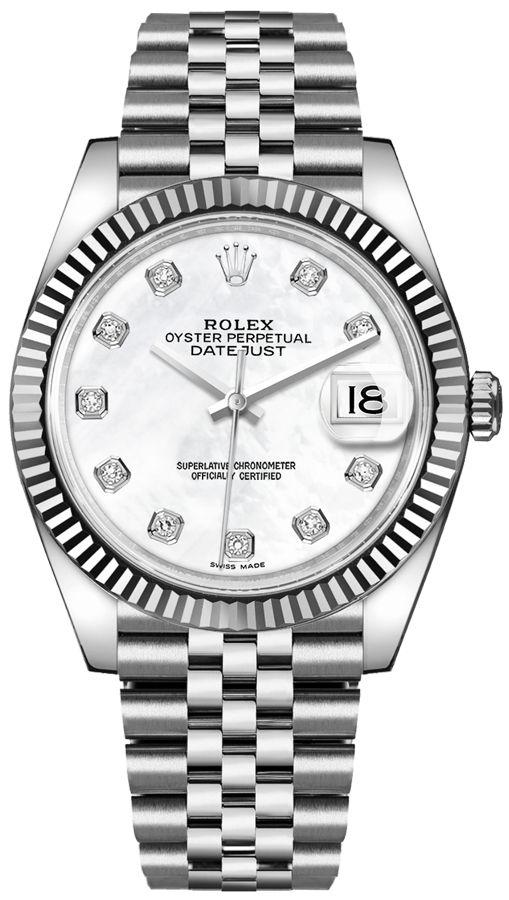 Rolex Datejust Self winding Automatic Pearl White Mens Watch 126334-0020 