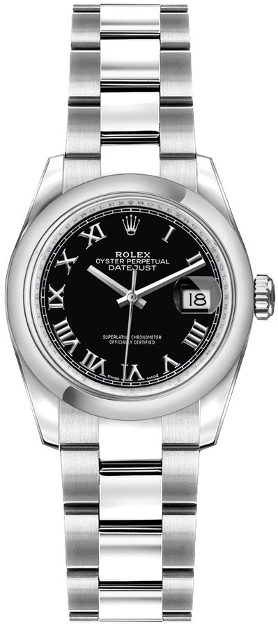 Rolex Lady-Datejust Self winding Automatic Black Ladies Watch 179160-0037 