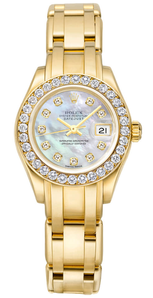 Rolex Pearlmaster Self winding Automatic Pearl White Ladies Watch 80298-0067 