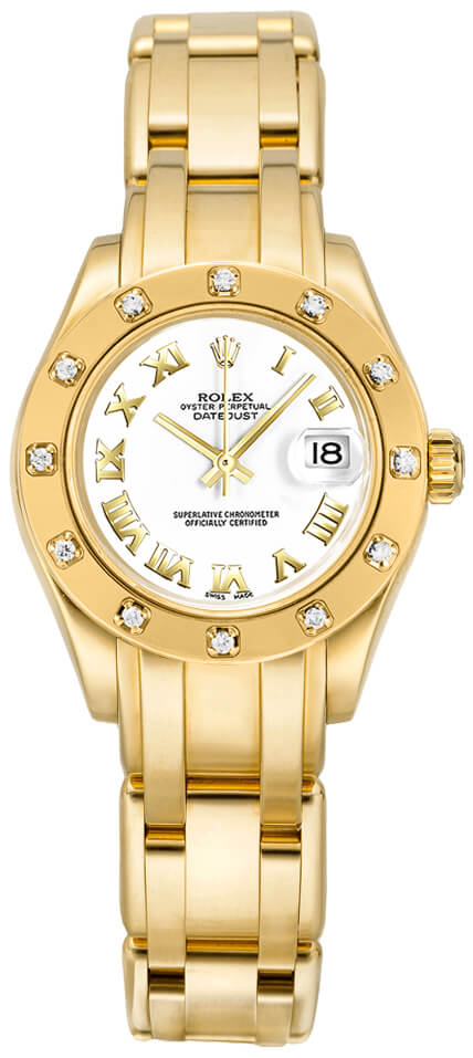 Rolex Pearlmaster Self winding Automatic White Ladies Watch 80318-0054 