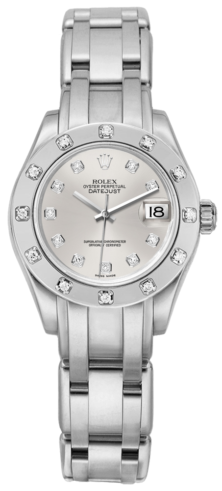Rolex Pearlmaster Self winding Automatic Silver Ladies Watch 80319-SLVD 