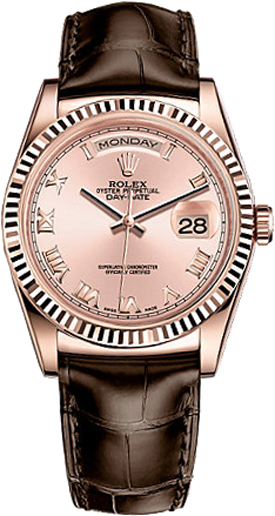 Rolex Day-Date Self winding Automatic Pink Unisex Watch 118135-0067 
