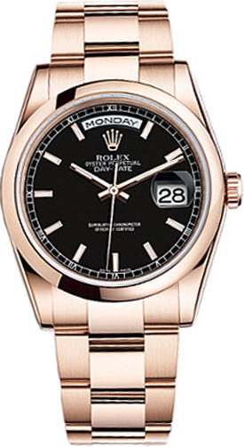 Rolex Day-Date Self winding Automatic Black Watch 118205-BLKSO 