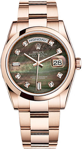 Rolex Day-Date Self winding Automatic Black Watch 118205-BMOPDO 