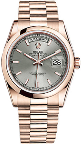 Rolex Day-Date Self winding Automatic Grey Watch 118205-RHOSP 
