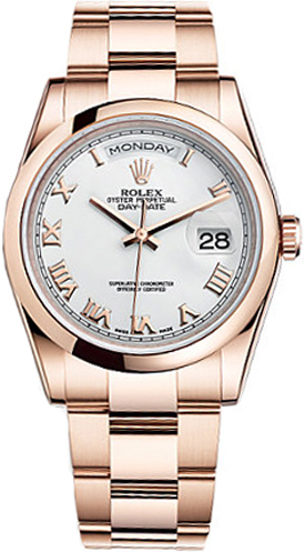 Rolex Day-Date Self winding Automatic White Watch 118205-WHTRO 