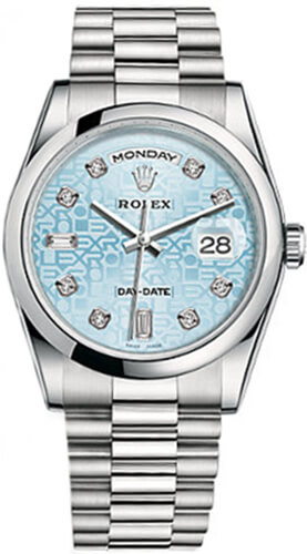 Rolex Day-Date Self winding Automatic Blue Watch 118206-0017 