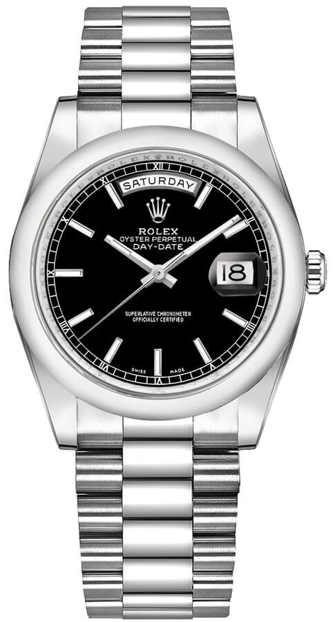 Rolex Day-Date Self winding Automatic Black Watch 118206-0042 