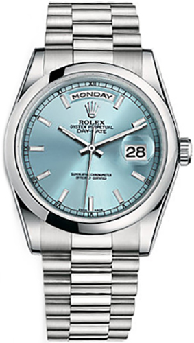 Rolex Day-Date Self winding Automatic Blue Watch 118206-0040 