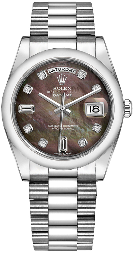 Rolex Day-Date Self winding Automatic Black Watch 118206-0043 