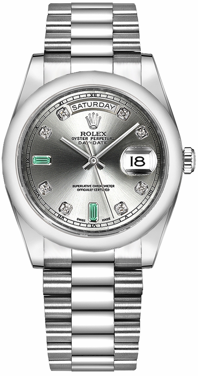 Rolex Day-Date Self winding Automatic Grey Watch 118206-0114 