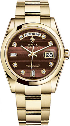 Rolex Day-Date Self winding Automatic Brown Unisex Watch 118208-0333 