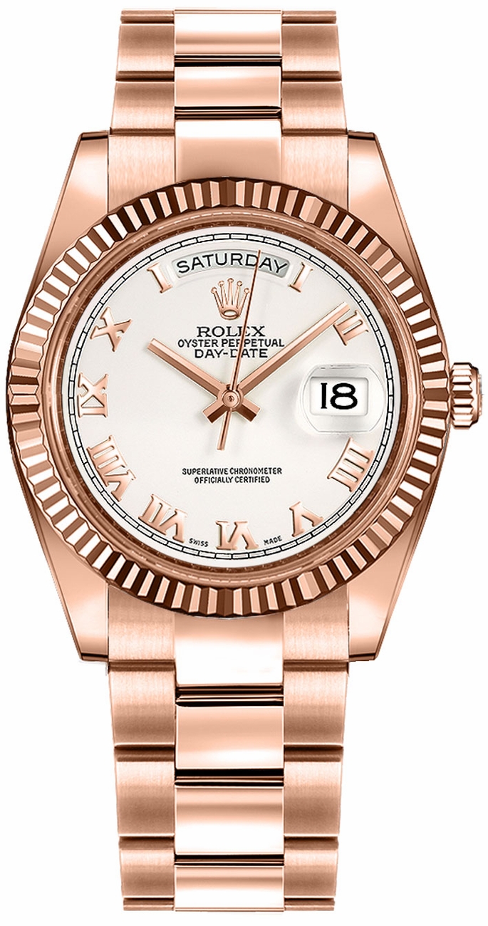 Rolex Day-Date Self winding Automatic White Watch 118235-0052 