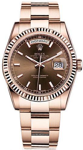 Rolex Day-Date Self winding Automatic Brown Watch 118235-0129 