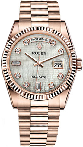 Rolex Day-Date Self winding Automatic White Watch 118235-0108 