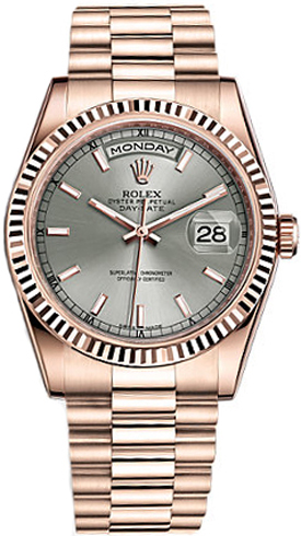 Rolex Day-Date Self winding Automatic Grey Watch 118235-0120 