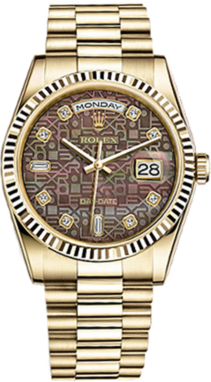 Rolex Day-Date Self winding Automatic Pearl White Watch 118238-0112 