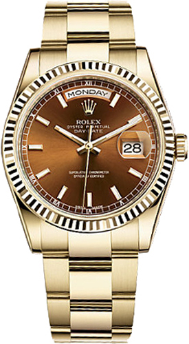Rolex Day-Date Self winding Automatic Brown Watch 118238-0425 