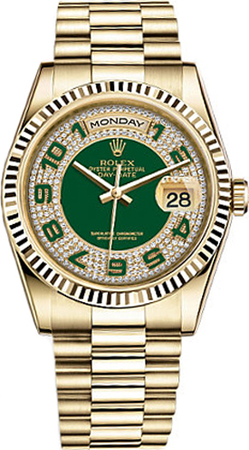 Rolex Day-Date Self winding Automatic Green Watch 118238-0237 