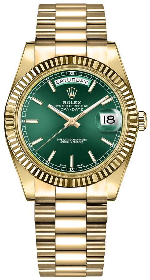 Rolex Day-Date Self Winding Automatic Green Ladies Watch 118238-0419 