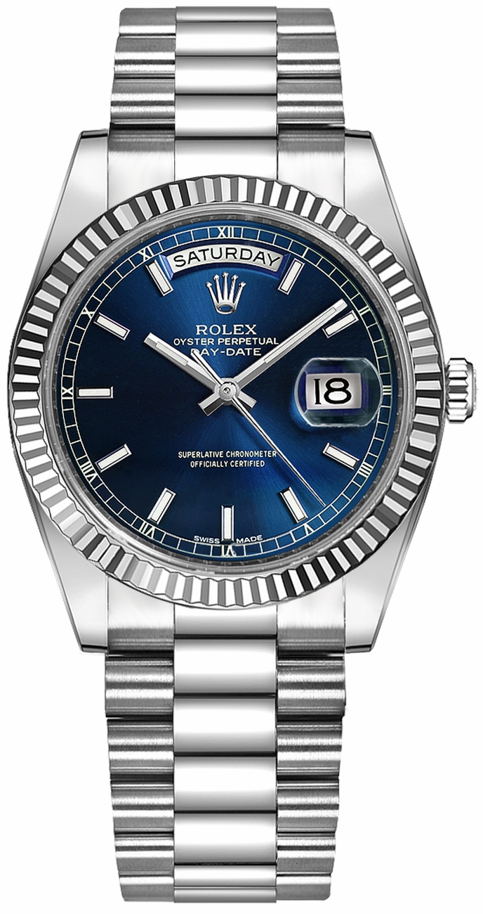 Rolex Day-Date Self winding Automatic Blue Unisex Watch 118239-0287 