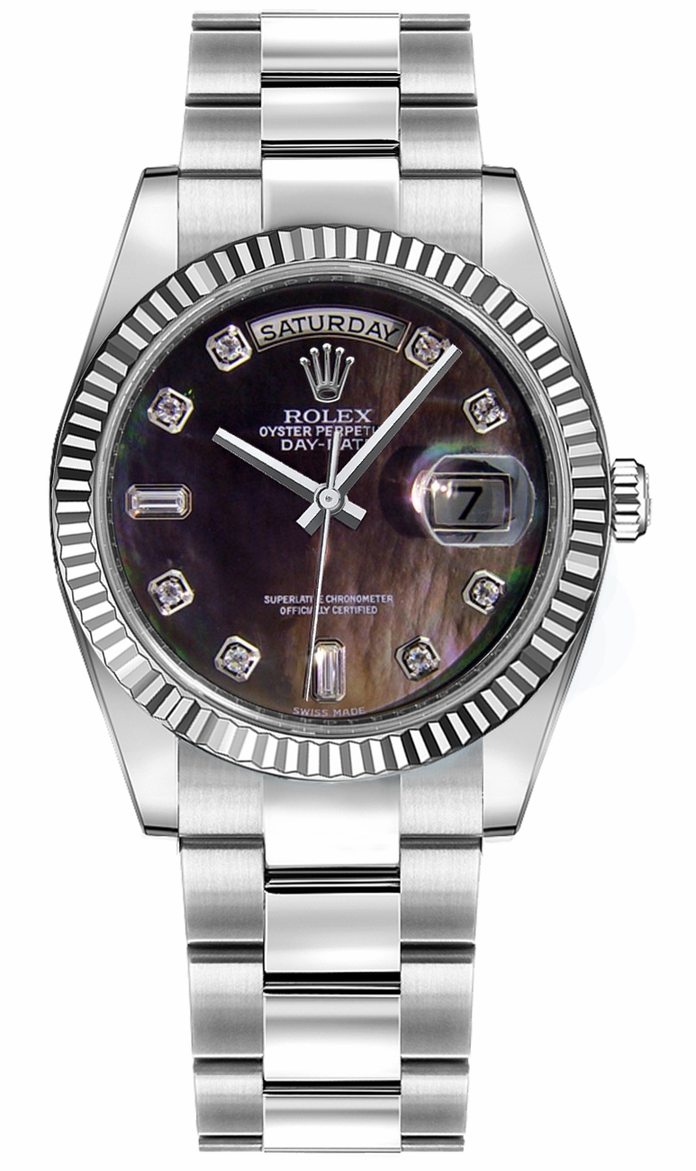 Rolex Day-Date Self winding Automatic Black Unisex Watch 118239-0116 
