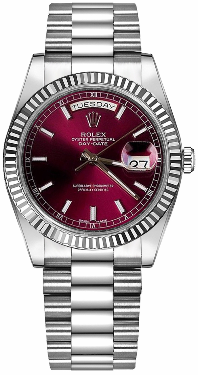Rolex Day-Date Self winding Automatic Red Unisex Watch 118239-0288 