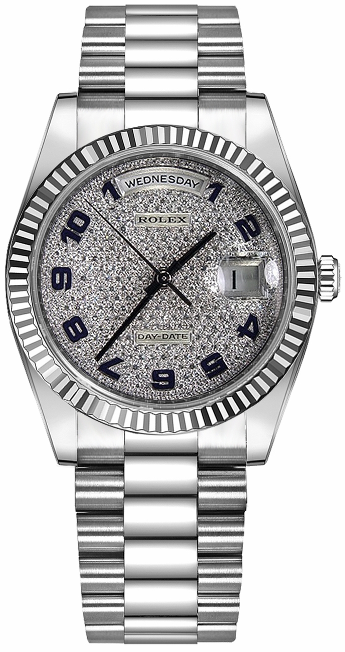 Rolex Day-Date Self winding Automatic Diamonds Unisex Watch 118239-0144 