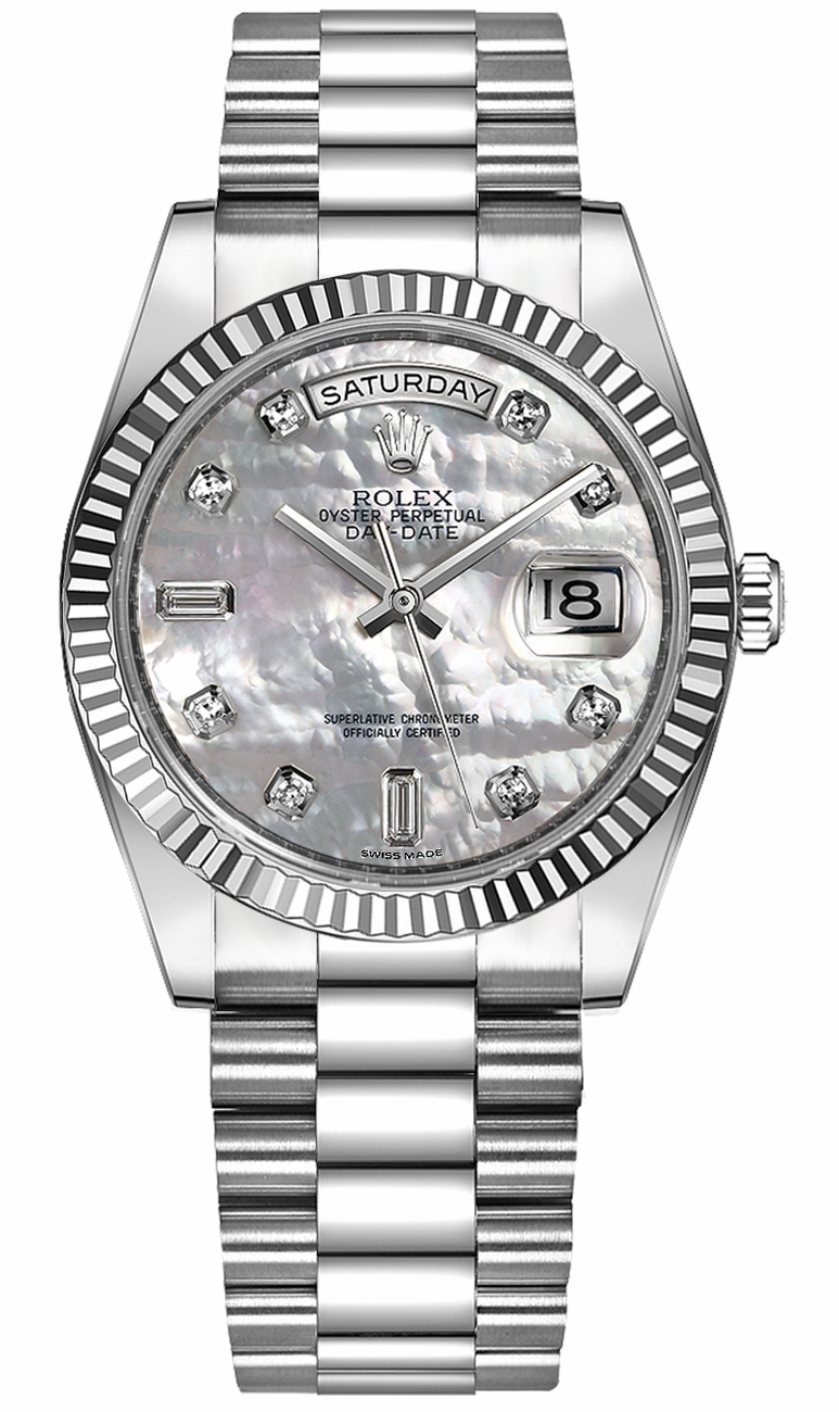 Rolex Day-Date Self winding Automatic White Unisex Watch 118239-0080 