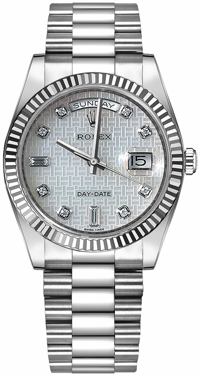 Rolex Day-Date Self winding Automatic Mother of Pearl Unisex Watch 118239-0277 