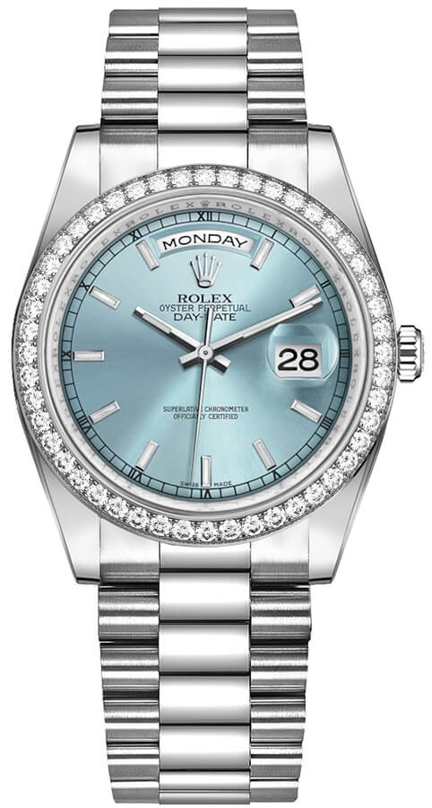 Rolex Day-Date Self winding Automatic Blue Watch 118346-0047 