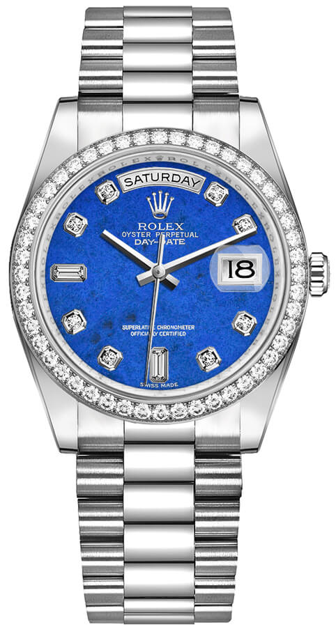 Rolex Day-Date Self winding Automatic Blue Watch 118346-0086 